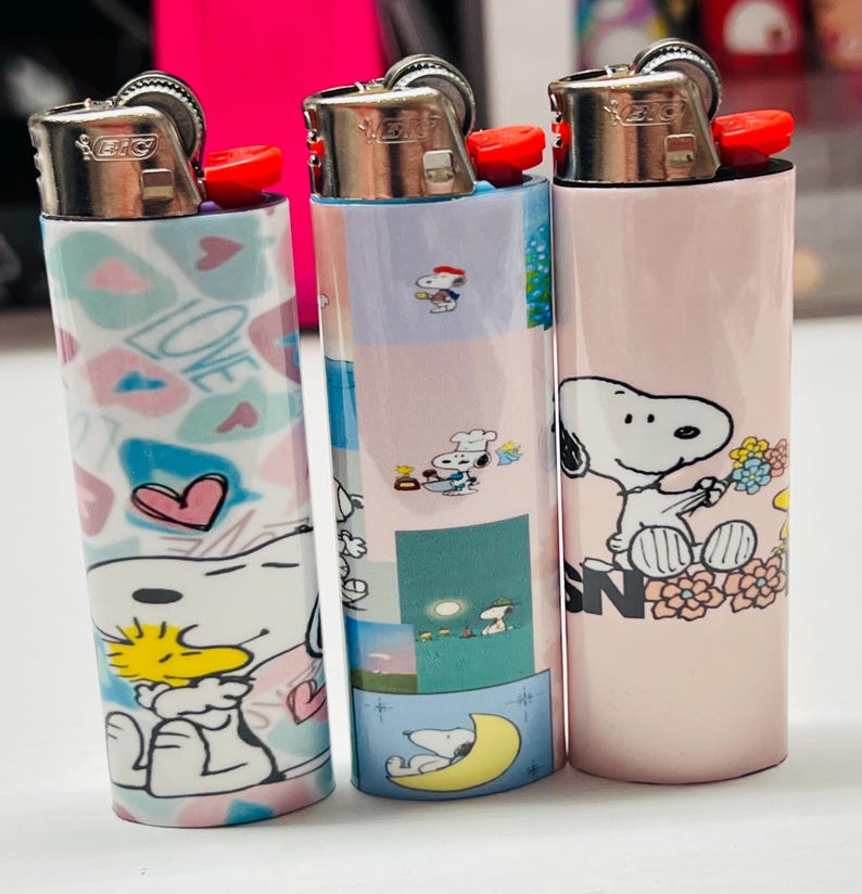 Snoopy Bic Lighters! set one 3 lighters