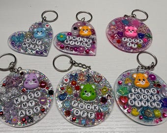Swear Bear Themed Junk Keychains!!