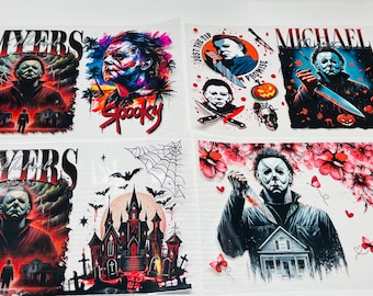 ¡Envolturas de papel Horror UV DTF de 16 oz!