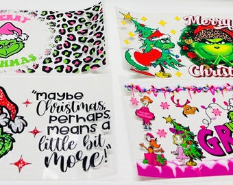 Christmas 16 oz uv dtf wraps!