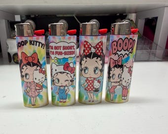 Briquets Betty Boop Bic pleine taille avec Hello Kitty !  - Des cadeaux neufs et uniques !