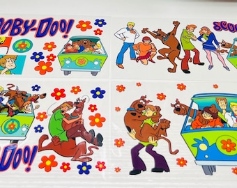 ¡Envoltorios de Scooby Doo UV DTF de 16 oz!