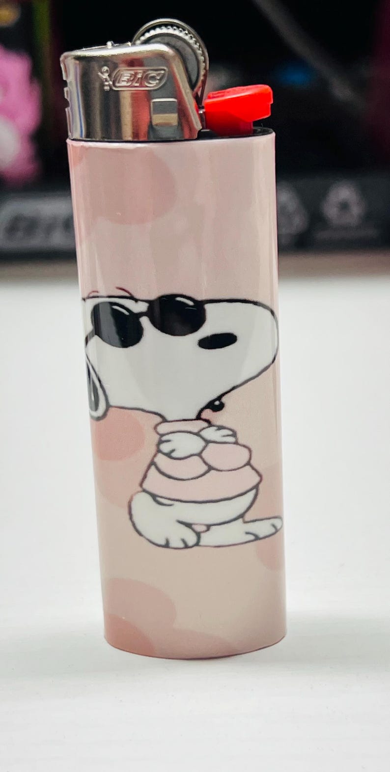 Snoopy Bic Lighters! snoopy glasses pink