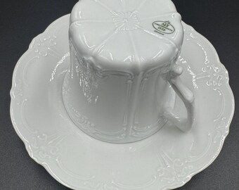 Vintage Tirschenreuth Baronesse Coffee Cup & Saucer Set – Embossed