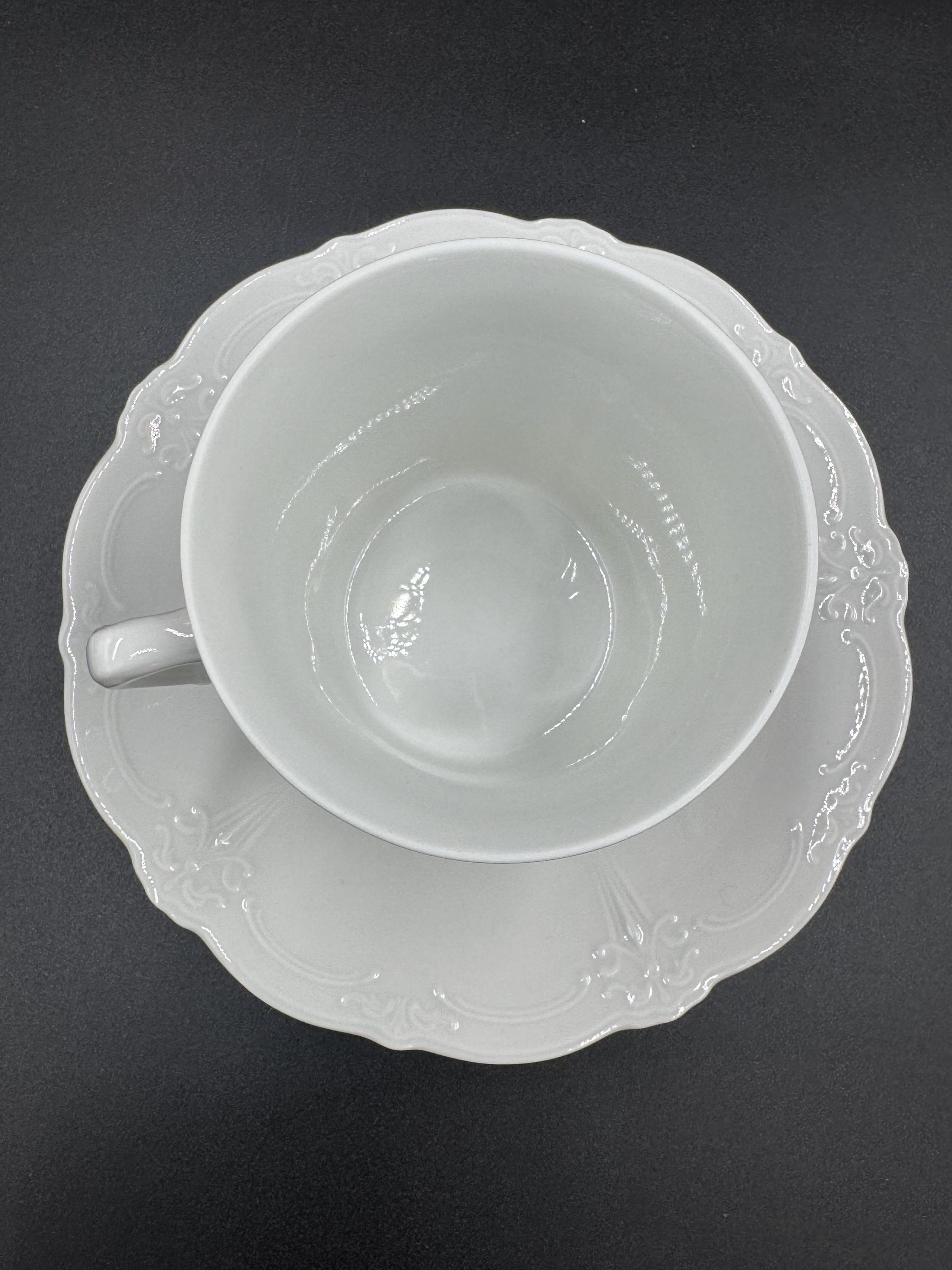 Vintage Tirschenreuth Baronesse Coffee Cup & Saucer Set – Embossed