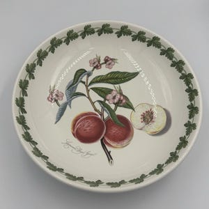 Portmeirion Pomona Shallow 13 &quot;Servierschale Grimwood&#39;s Peach, Frühe Grüne Rückstempelung