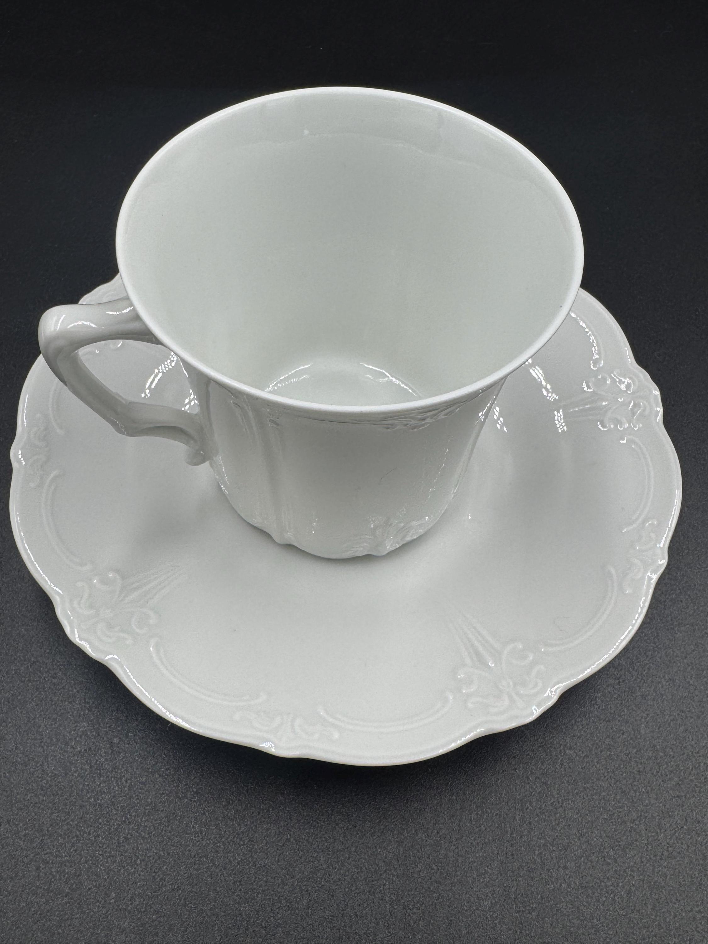 Vintage Tirschenreuth Baronesse Coffee Cup & Saucer Set – Embossed