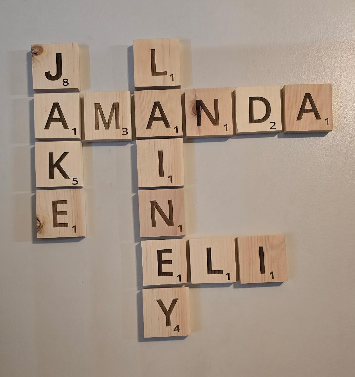 Scrabble Tile Wall Art 3.5