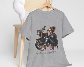 Unisex Biker Graphic Tee: Retro Motorcycle Shirt