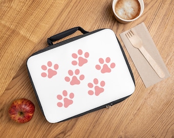 Bolsa térmica para el almuerzo con estampado de huellas de mascotas: bolsa térmica para perros y gatos