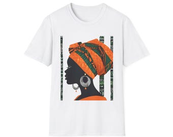 Afrocentric T-Shirt, Vibrant Cultural Tee, Unisex Graphic Tee, Softstyle Shirt, Everyday Wear
