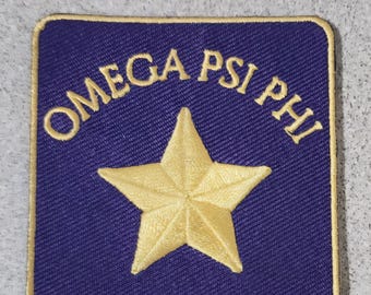 Omega Psi Phi Bruderschaft, Inkorporierter Aufnäher (quadratisch - 6,5 cm)