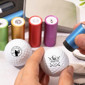 Personalized Golf Ball Stamp With Box, Golf Lover Marker Gifts, Accessories For Men