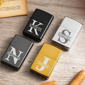 Briquet en métal gravé personnalisé : cadeau de garçon d'honneur personnalisé