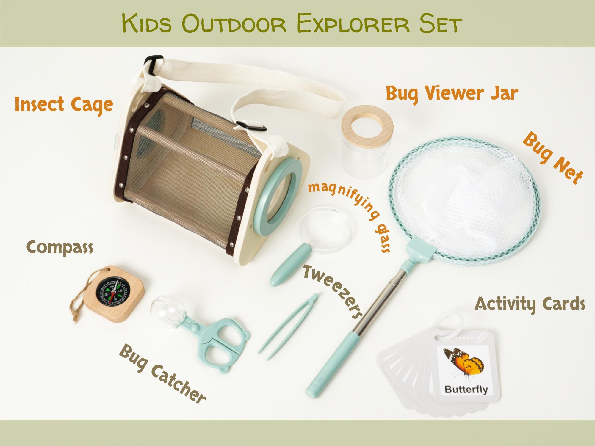 Personalized Explorer Kids Insect Hunting Kit, Outdoor Adventure Toy ...