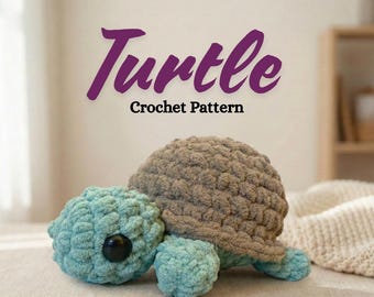 Chunky Turtle Häkelanleitung – Großes Amigurumi Plüschtier (PDF Pattern)