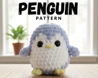 Amigurumi Pinguin Häkelanleitung, Plüschtier PDF (Englisch & Spanisch)