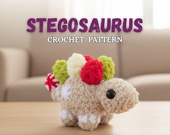 Stegosaurus Häkelanleitung | Dinosaurier Amigurumi (PDF)