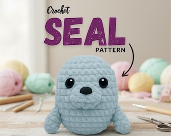 Robbe Häkelanleitung - Amigurumi Plüschtier (PDF Pattern)