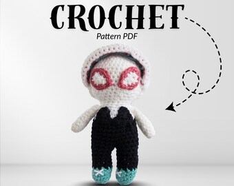 Halloween Spinne Gwen Doll Häkelanleitung (PDF)