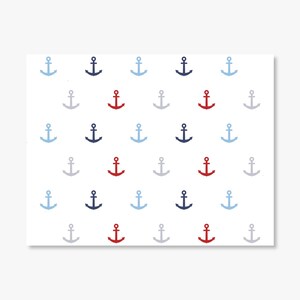 Mini Anchor Motif Note Cards/Folded Notes/Set of 10 Notes