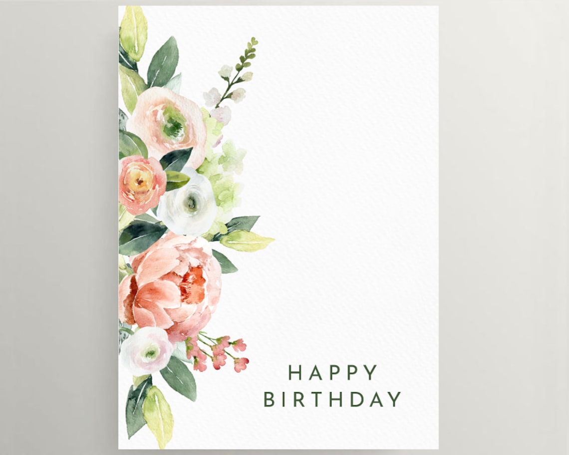 Floral Border Birthday