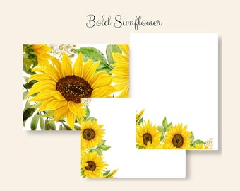 Bold Sunflower Stationery Set