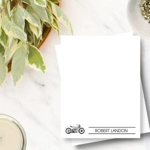 Classic Harley Motorcycle Notepad//50 Sheets