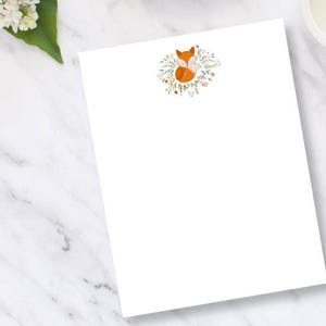 Sleeping Fox Note Pad//50 Sheets