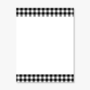 Buffalo Plaid Border Notepad//50 Sheets