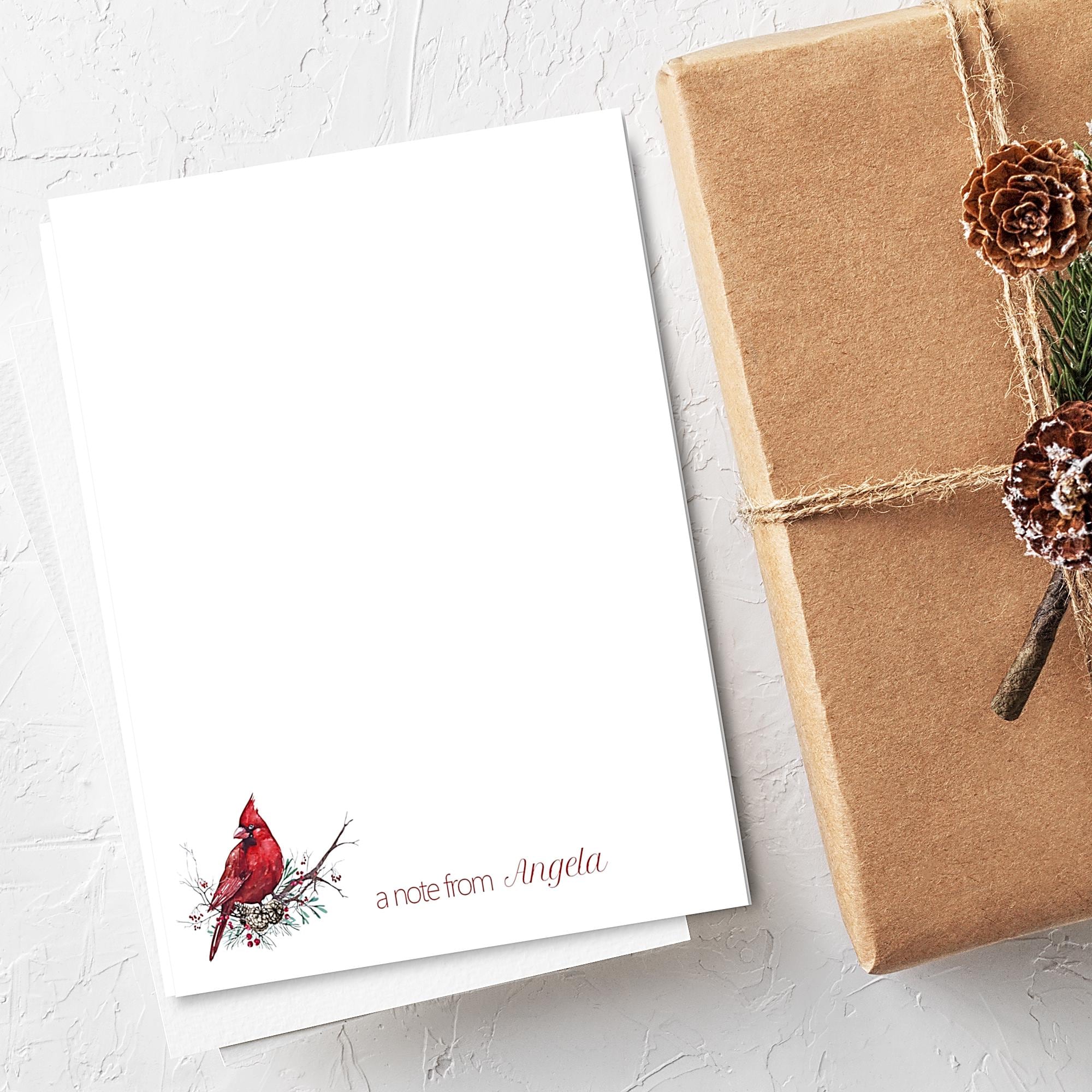Cardinal Note Paper Red Cardinal Note Pad//50 Sheets - Etsy