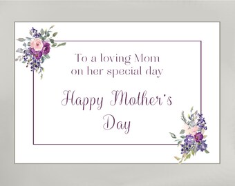 Mother's Day Card/Floral Frame/Floral Card/Floral Mother's Day Card