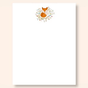 Sleeping Fox Note Pad//50 Sheets/Stocking Stuffer