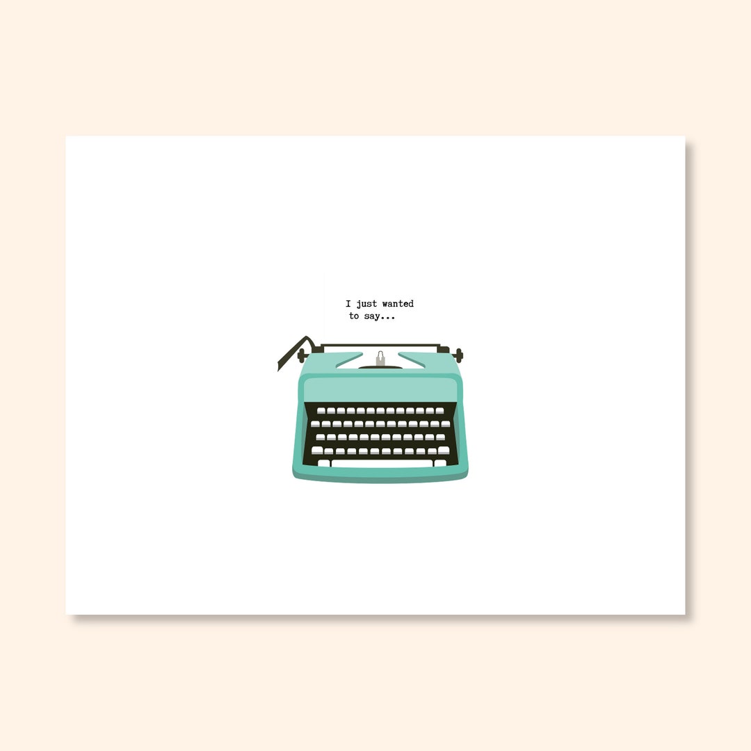 Retro Typewriter Note Cards/retro Style/set of 10 Notes Etsy