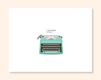 Retro Typewriter Note Cards/Retro Style/Set of 10 Notes