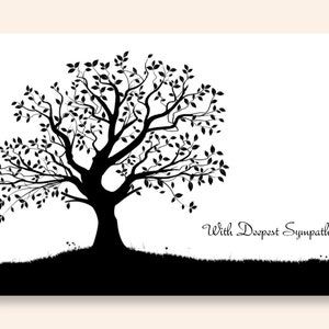 Tree Silhouette Sympathy Card/Envelope Included