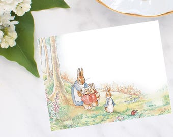 Peter Rabbit and Family Folded Thank You Notes/Set of 10 Notes
