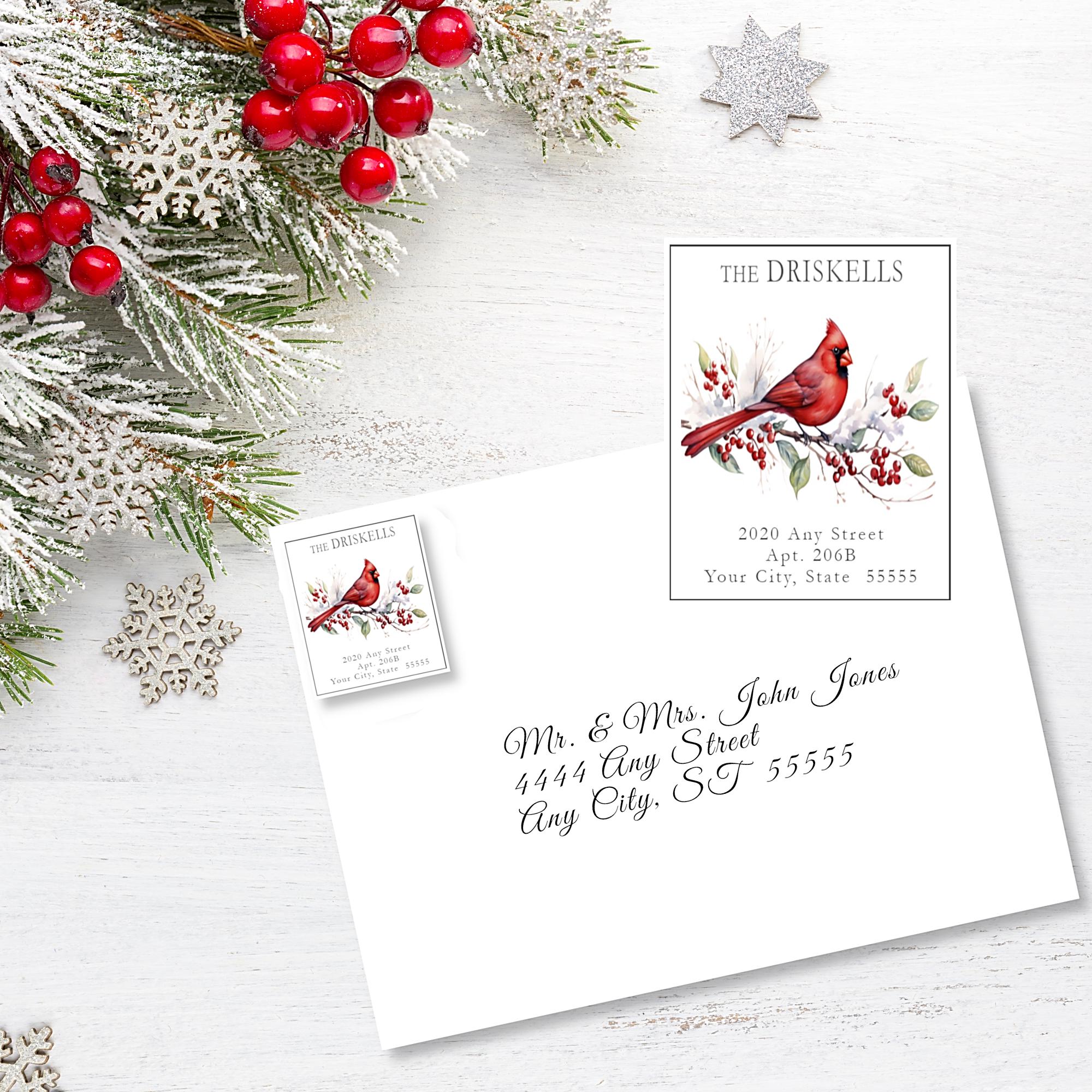 Personalized Printed Red Cardinal Return Address Labels/sheet - Etsy