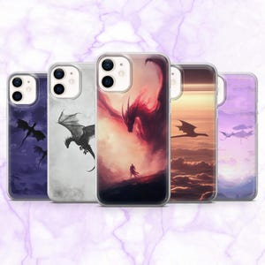 Dragon Phone Case Mythical Fantasy Dragon Art Cover for iPhone 16, 15, 14, 13, 12, 11 | Samsung S25, S24, S23, A16 | Pixel 9A, 9Pro, 8A, 7A