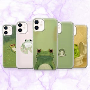 Frog Phone Case Lilypad Toad Cute Frog Cover for iPhone 16, 15, 14, 13, 12, 11 | Samsung S25, S24, S23, A16 | Pixel 9A, 9Pro 8A