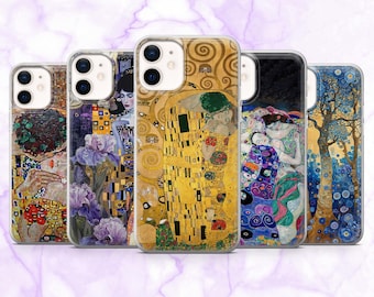 Gustav Klimt Phone Case Klimt Artwork Gold Art Cover for iPhone 16, 15, 14, 13, 12, 11 | Samsung S25, S24, S23, A16 | Pixel 9A, 9Pro 8A