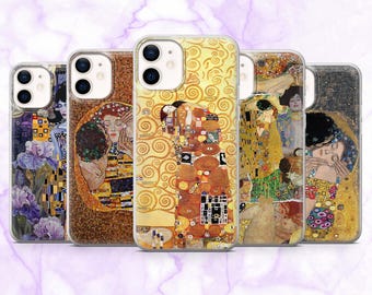 Gustav Klimt Phone Case Klimt Famous Painting Cover for iPhone 17, 16, 15, 14, 13, 12 Samsung S25, S24, A56, A16 Pixel 10Pro XL, 9A, 8A 8Pro