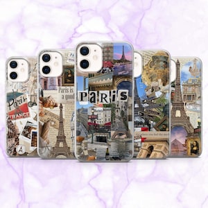 Eiffel Tower Phone Case Paris French Aesthetic Cover for iPhone 16, 15, 14, 13, 12, 11 | Samsung S25, S24, S23, A16 | Pixel 9A, 9Pro, 8A, 7A