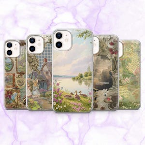 Cottagecore Phone Case Whimsical Fairycore Cover for iPhone 16, 15, 14, 13, 12, 11 | Samsung S25, S24, S23, A16 | Pixel 9A, 9Pro, 8A, 7A