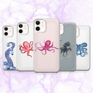 Octopus Phone Case Kraken Ocean Animal Cover for iPhone 16, 15, 14, 13, 12, 11 | Samsung S25, S24, S23, A16 | Pixel 9A, 9Pro, 8A