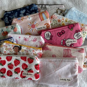 Clutch wallet keychain bag Variety, quilted zipper pouch / card holder wallet / cosmetic pouch / card lipstick wallet pouch