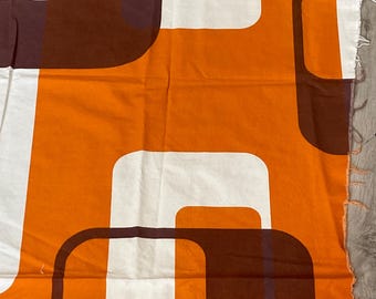 Scandinavian Modern Marimekko ‘Big Tolin’ Cotton Panel/Fabric 1960’s Iconic