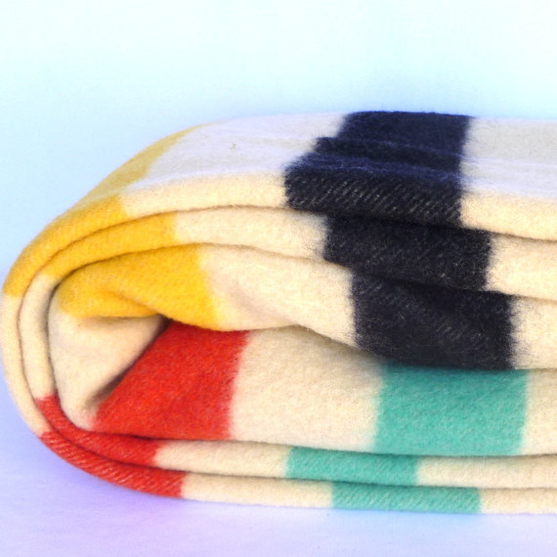 HUDSON BAY Vintage Wool BLANKET | Etsy