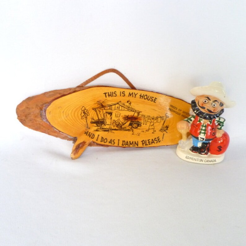 Vintage KITSCH CABIN SIGN/ Redwood Highway Souvenir Etsy