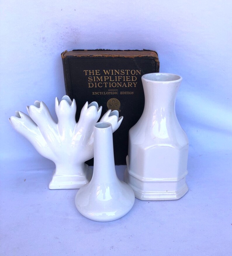 Vintage WHITEWARE VASE COLLECTION